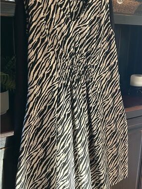 Elements zebra Print Fit and Flare Sleeveless Dress NWT size PM